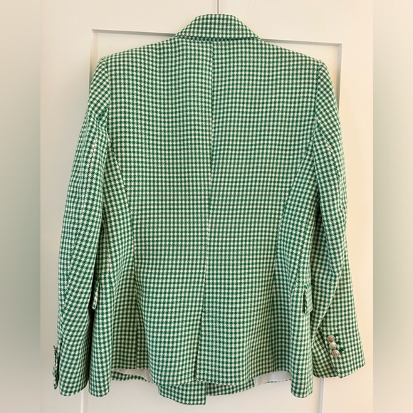 NWT Zara Green Houndstooth Blazer - Picture 5 of 5